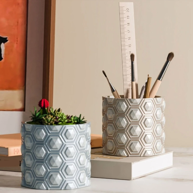 

H7EB Premium Silicone Craft Mold Customizable Geometric Jar Template Resin Casting For DIY Gifts And Home Decors