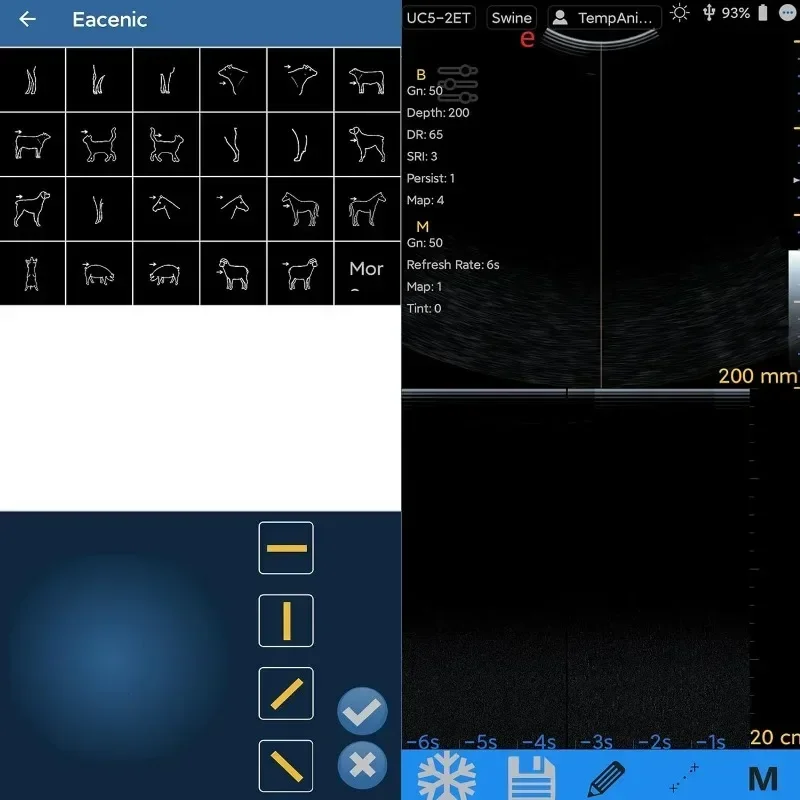 Nuovo Doppler 3.5/7.5Mhz Veterinario Wired Scanner Ad Ultrasuoni Sonda Convessa A Colori Portatile per Cavallo Capra Mucca Pecora e Maiale