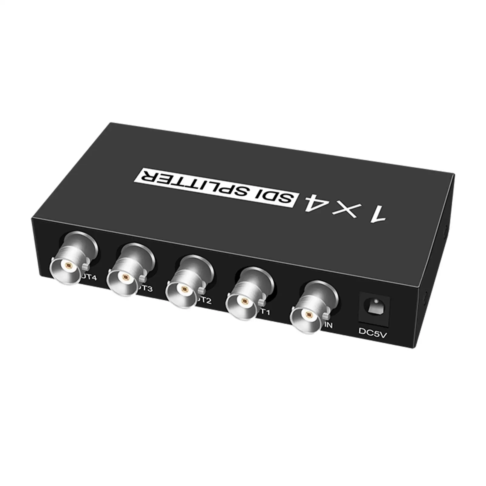 US Adapter Multimedia Transmission Switcher SD/HD/3G-Sdi 1080P Digital 1x4 SDI Splitter Support for Monitor Projector Camera DVR