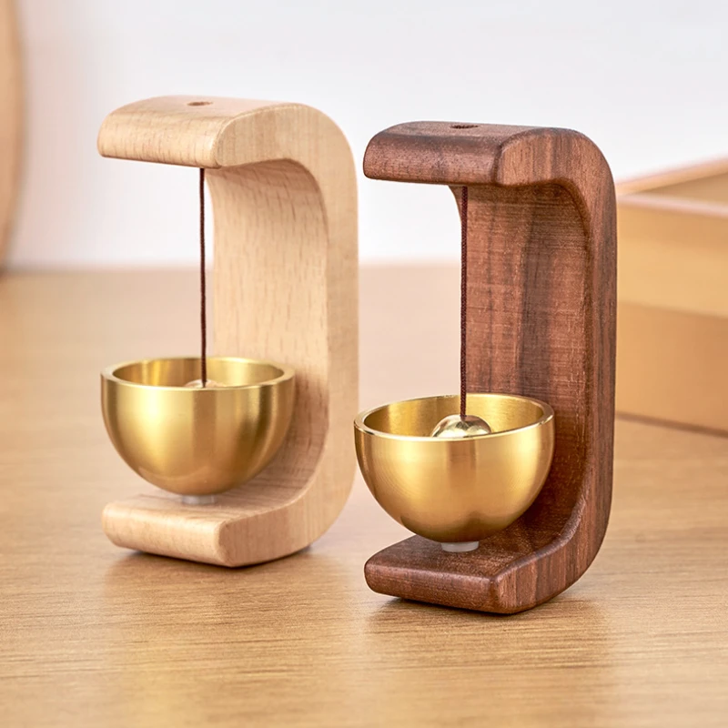 Dopamine Wind-bell Magnetic Inhalation Home Wind-bell Beech Car Into The Door To Remind The Bell Copper Bell Walnut Copper Gift