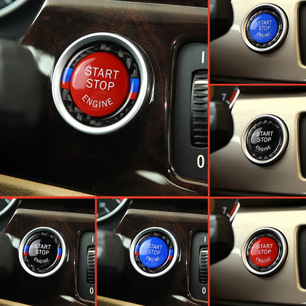 

Car Engine START Button Replace Cover STOP Switch Accessories Key Decor For E Chassis Key E90E60E70 Three Series Five Series X3