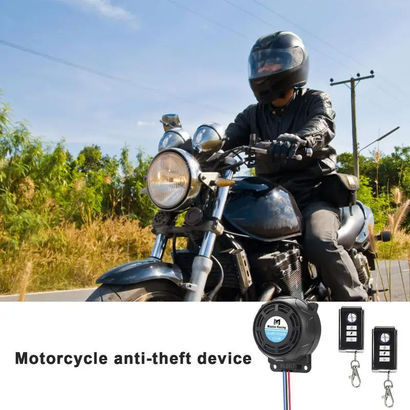 

New Motorcycle Anti-theft Alarm 125dB Vibration Alarm System With 2 Remote Imported Chips Anti-theft Electric Bike Accessories