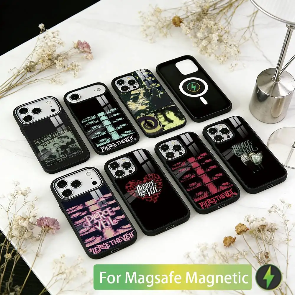 

P-Pierce The V-Veil Band Phone Case For iPhone17,16,15,14,13,12,11 Plus,Pro Magnetic with Magsafe Wireless Charging