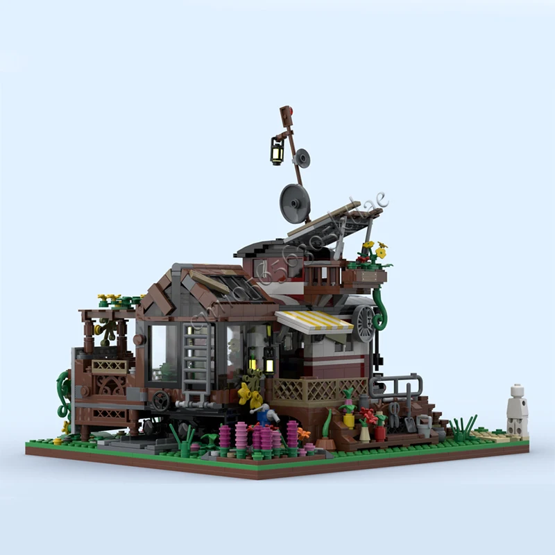 1330 pièces scène de rue de ville garde la voiture maison de fleurs MOC personnaliser modèle de bloc de construction modulaire bricolage assemblage jouet cadeau