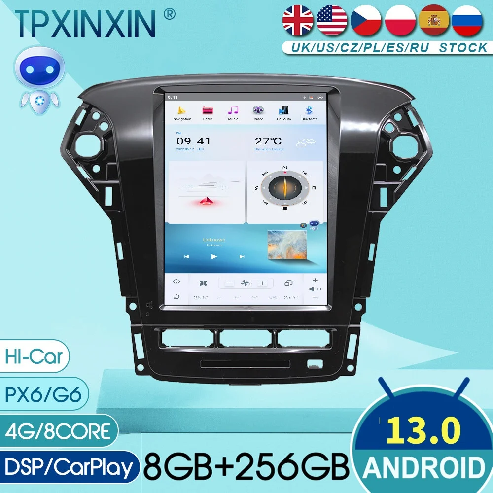 Qualcomm For Ford Mondeo 2011 2012 2013 Android Auto Carplay Car Radio Automotive Multimedia Player GPS Navigatio Head Unit
