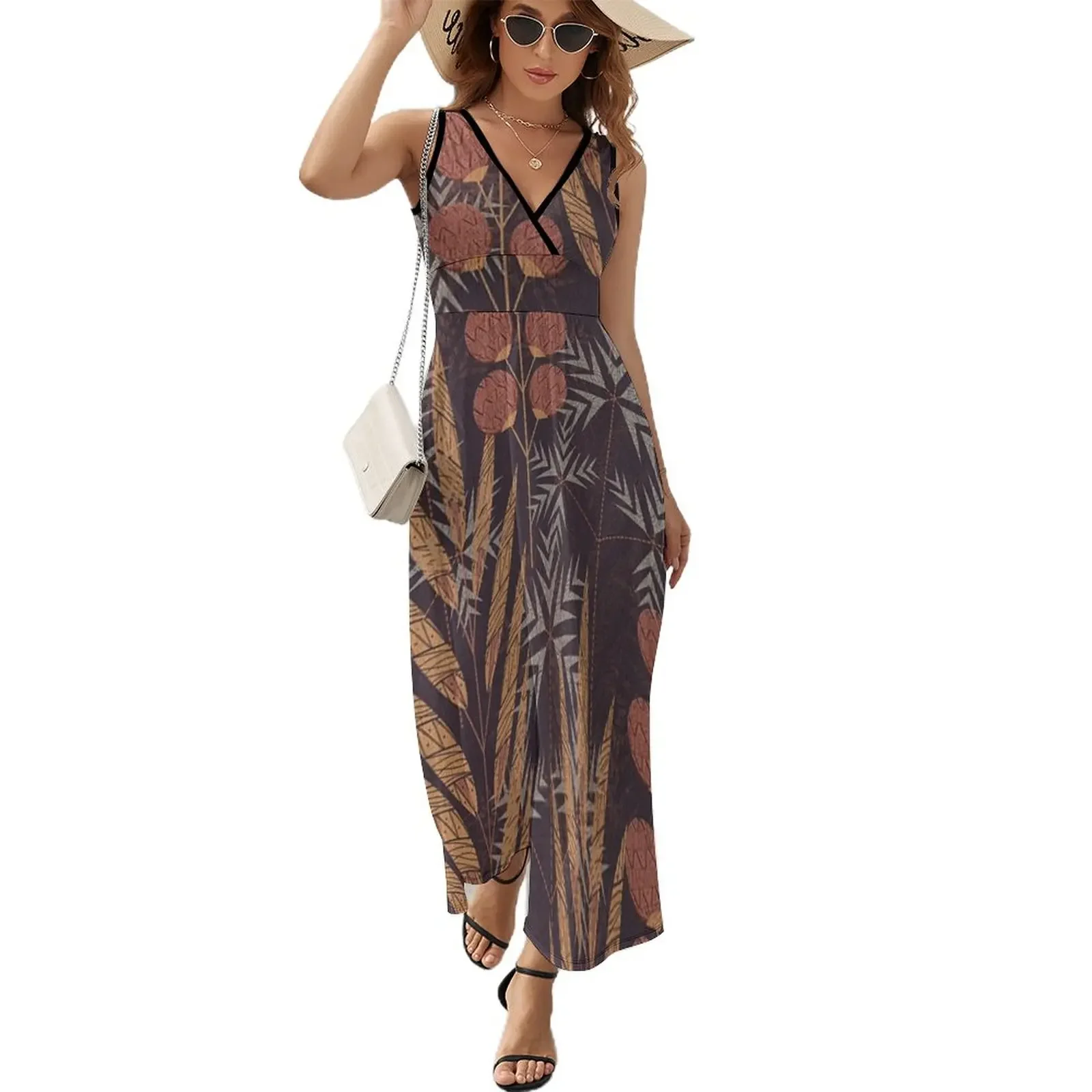 

pattern Sleeveless Dress summer dress woman 2024 evening dress woman Women's