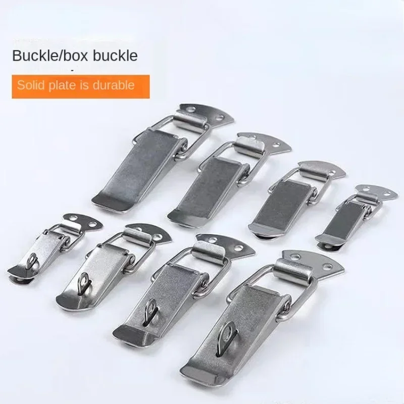 2pcs Cabinet Box Locks Spring Loaded Latch Catch Toggle  2/3/4/5 Inch Iron Hasps for Sliding Door Window Furniture Hardware
