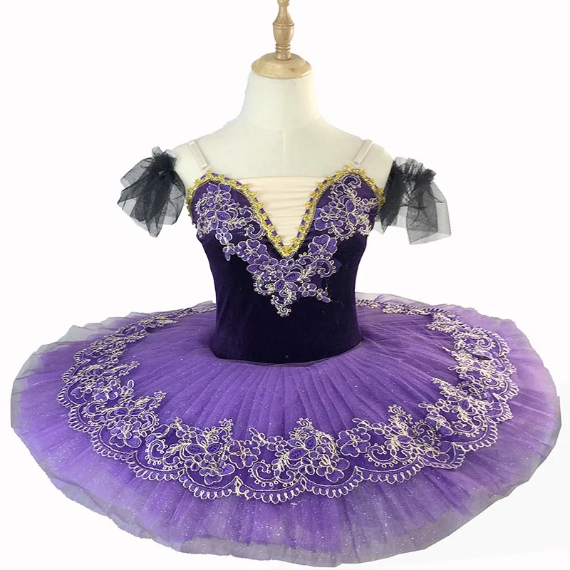 Children's ballet skirt purple sleeping beauty show institutional performance clothes little swan Tutu Skirt stage performance