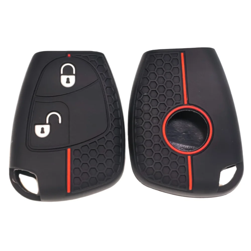 

2-кнопочный силиконовый чехол для автомобильного ключа для Mercedes Benz C B E Class W203 W211 W204 YU BN CLS CLK