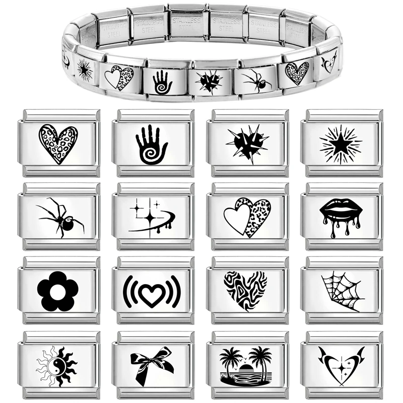 جديد جميل الحيوانات الأليفة القطط والكلاب وصلات سحرية إيطالية تناسب 9 مللي متر سوار الفولاذ المقاوم للصدأ النساء الرجال DIY بها بنفسك صنع المجوهرات