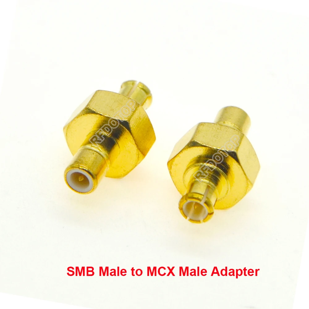 100PCS SMB Male Plug to MCX Male Plug Connector Straight for Wifi Radio Antenna MCX-J to SMB-J RF Coaxial Adapter High Quality