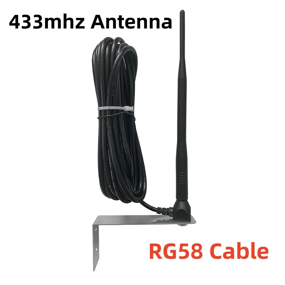 Outdoor Waterproof 433mhz Antenna ultra-long Distance Extender Up to 5m cable for DOORHAN ECOSTAR AVIDSEN Garage Remote Control