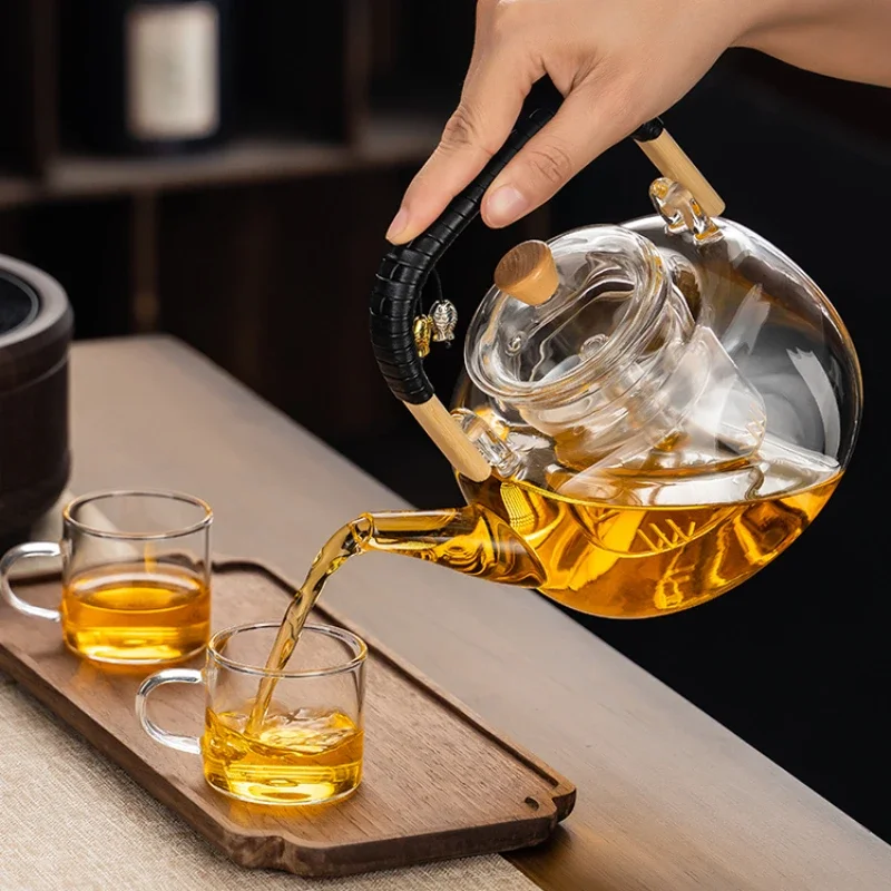 Cooking Integrated Glass Teapot Large Capacity Electric Ceramic Stove Heating Tea Cooker for Boiling Water and Making Tea