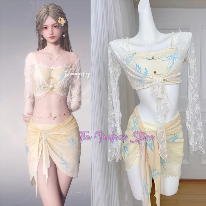 ‌ ‌ ‌ ‌ ‌ ‌ Amor y espacio profundo Rafayel Cosplay traje de baño bebé Miss Shan Yu mariposa sueño nuevo jugador Disfraz Halloween Mujer rsi