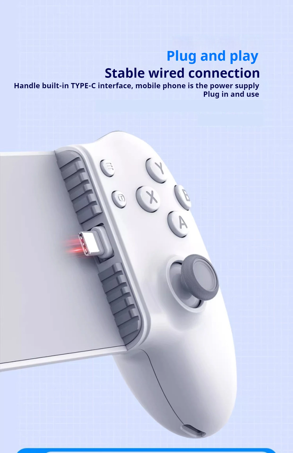 Gamepad Gaming Steuerung Für Mobile Android Handy Cellular PC Tablet Hall Effekt Joystick Befehl Typ C Game Pad Controller – Detail 9