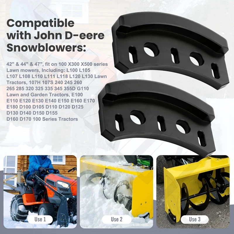 A23T 2Pcs M135188 Skid Shoe for 42 44 46 Snowblowers, Replacement for M46530 GXH3045 AM31235, Heavy Duty Rust Resistant
