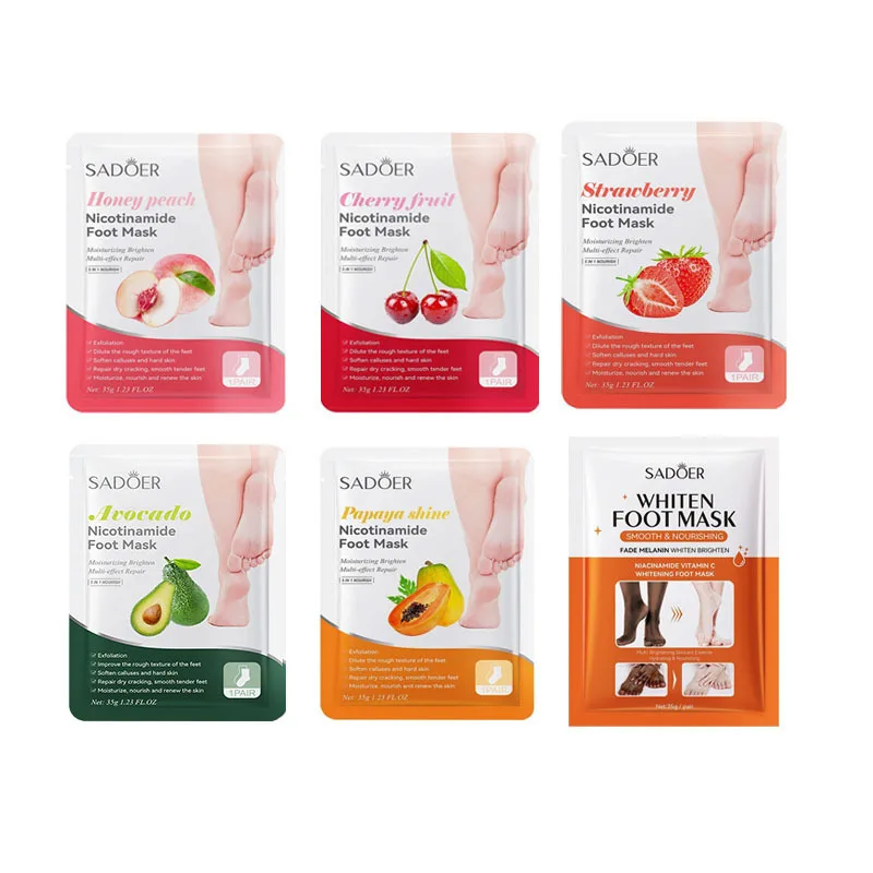 

Peach Niacinamide Foot Mask Flower Fruit Essence Skin Rejuvenation Moisturizing