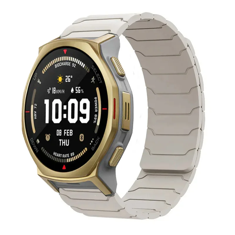 20mm 22mm Magnetic Silicone Strap for Amazfit T-Rex3 Pro 48mm 44mm Helio Balance 2 1 Bracelet Amazfit Active 2 Bip 6 5 Wristband view 4