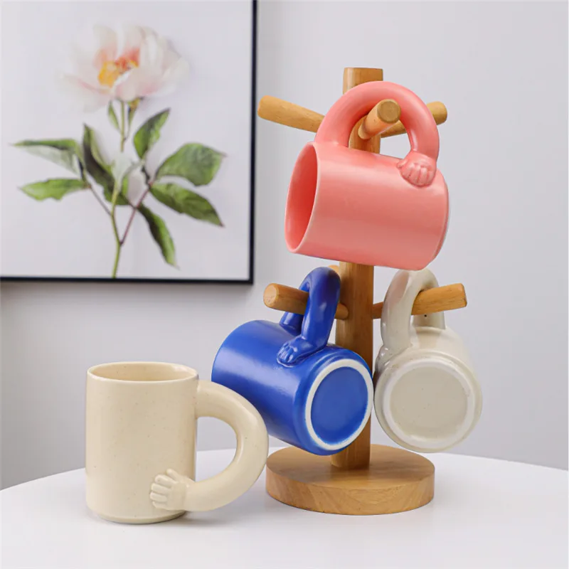 Chubby   Handled Ceramic Mug   Ideal for Coffee, Ins   style, Internet   Famous, Breakfast   suitable Couple Water Cup, Chubby