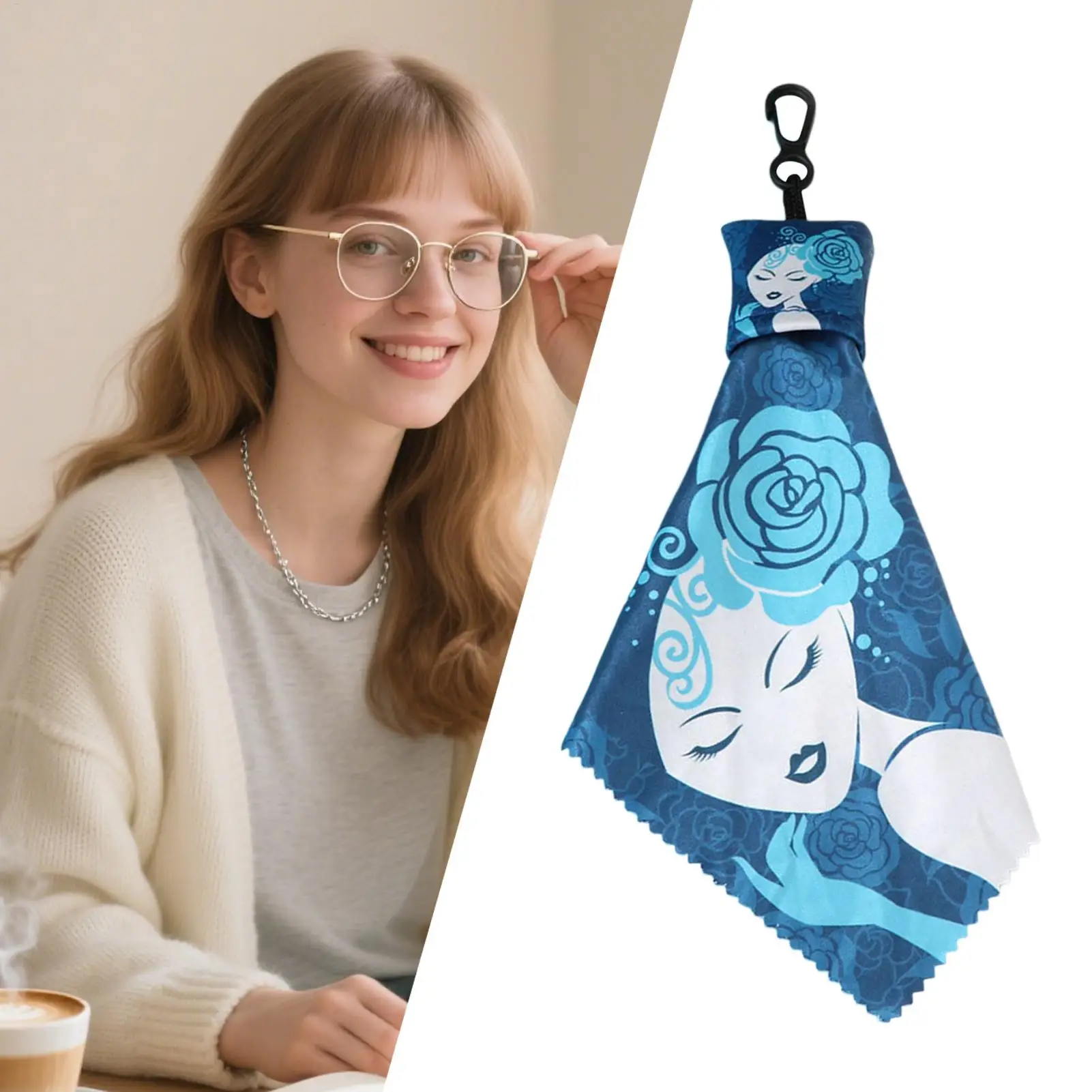 سلسلة المفاتيح ستوكات تنظيف الملابس قابل للغسل منظف العدسات المحمولة للنظارات كاميرا الهاتف، شاشات المرايا النظارات