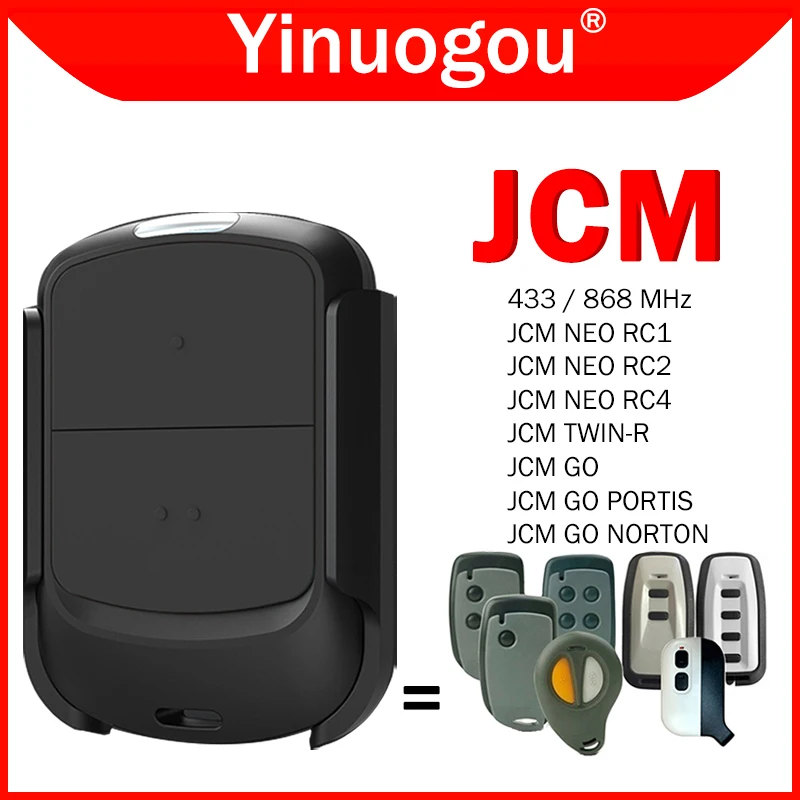 JCM NEO RC1 RC2 RC4 TWIN-R GO NORTON PORTIS Garage Door Remote Control Duplicator 433MHz 868MHz Remote Control for Electric Gate