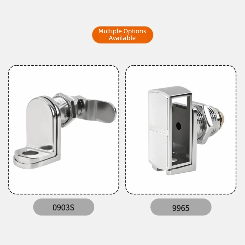 Zinc Alloy Construction Cabinet Door Padlock Matte Silver Finish Security Lock Furniture Padlock Rotary Tongue Mechanism