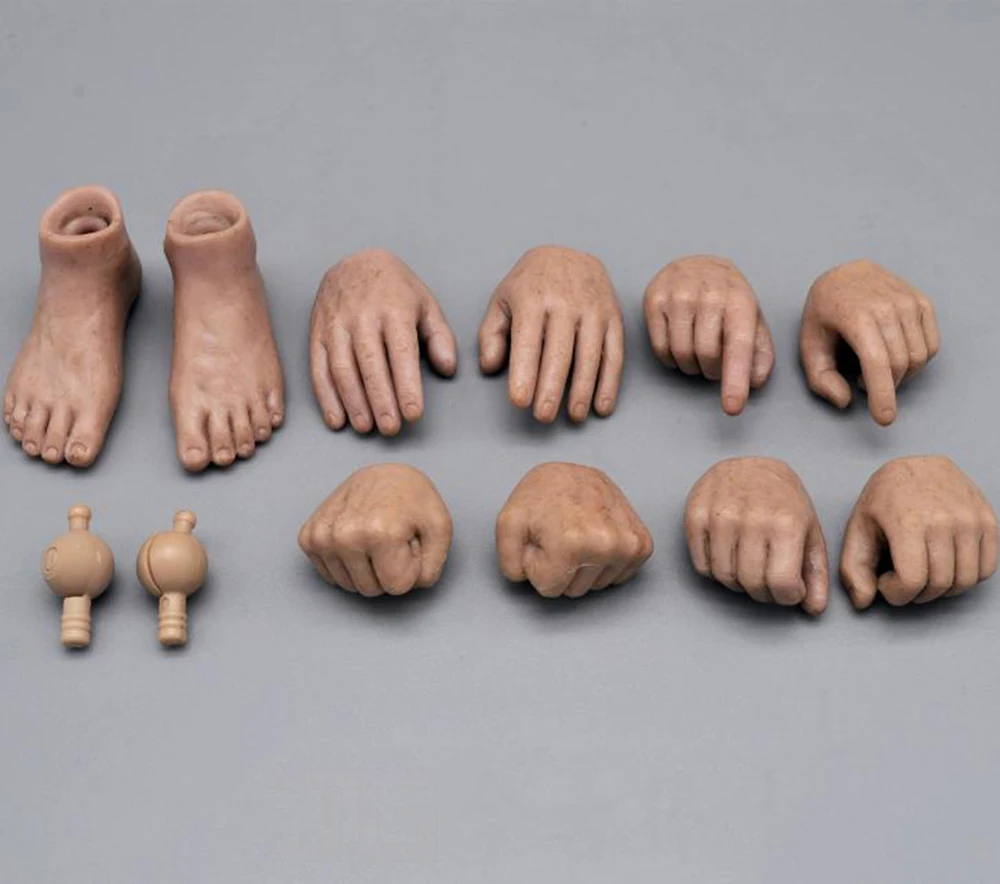ZYTOYS Toys Model Męska figurka Silnych Mięśni Ręcznie Typy 4 SZTUK / ZESTAW z rzadkimi typami stóp Materiał PVC Do 12-calowej figurki akcji DIY 1/6