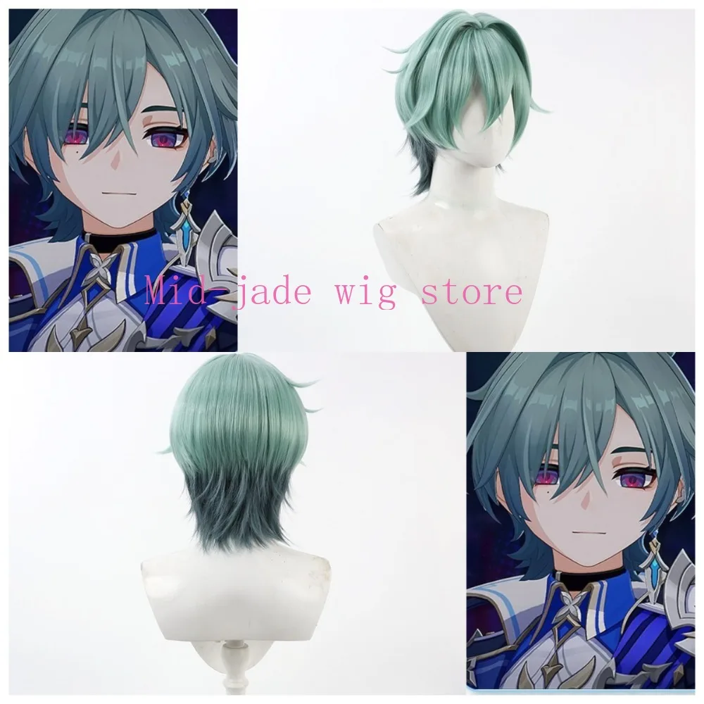 Genshin Impact Lohen Cosplay Wig Two Tone Gradient Long Hair Fantasy Character Style Game Convention Photography Role Play