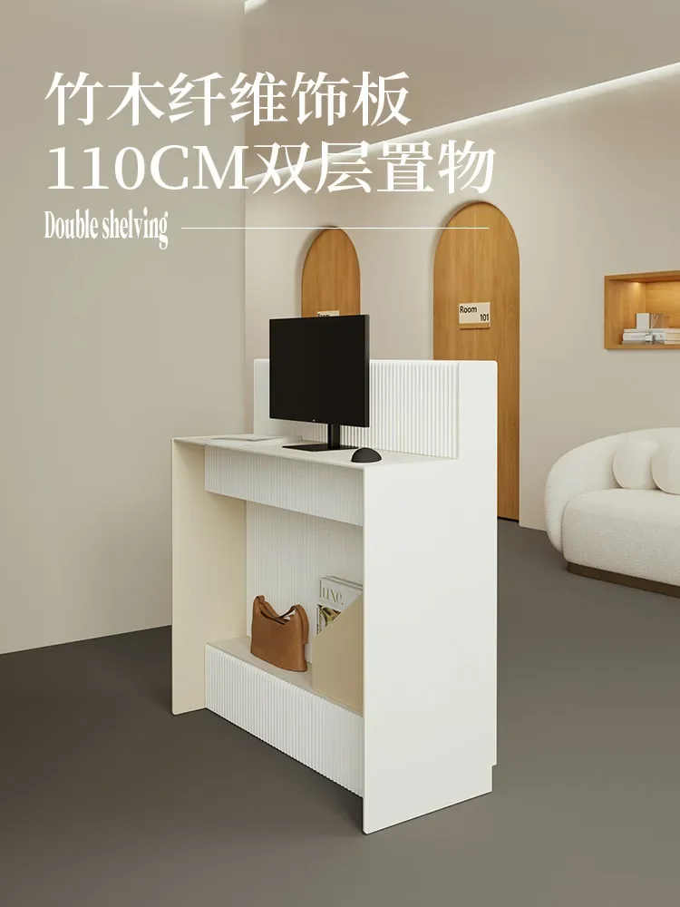 Office Front Desk Reception Desk Clothing Store Information Desk Convenient Small Bar Counter Commercial Exhibition