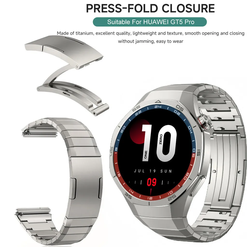 オリジナル高級チタンストラップ Huawei 社時計 GT 5 プロメタルブレスレット Huawei 社時計 GT5 プロ 46 ミリメートル専門時計ストラップ