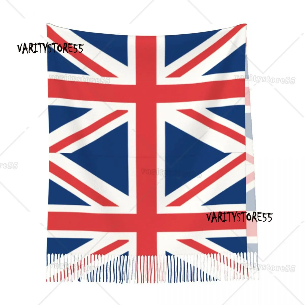 Britain Flag Gepersonaliseerde Bedrukte Sjaal Mannen Vrouwen Winter Warme Sjaals Omslagdoek