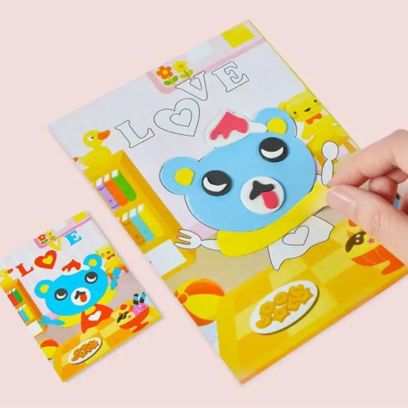 

10/20Pcs Children EVA Foam Sticker Toy Cute Cartoon Animal Puzzle 3D Puzzle Early Education Toys for Kids Toy Girls Gift