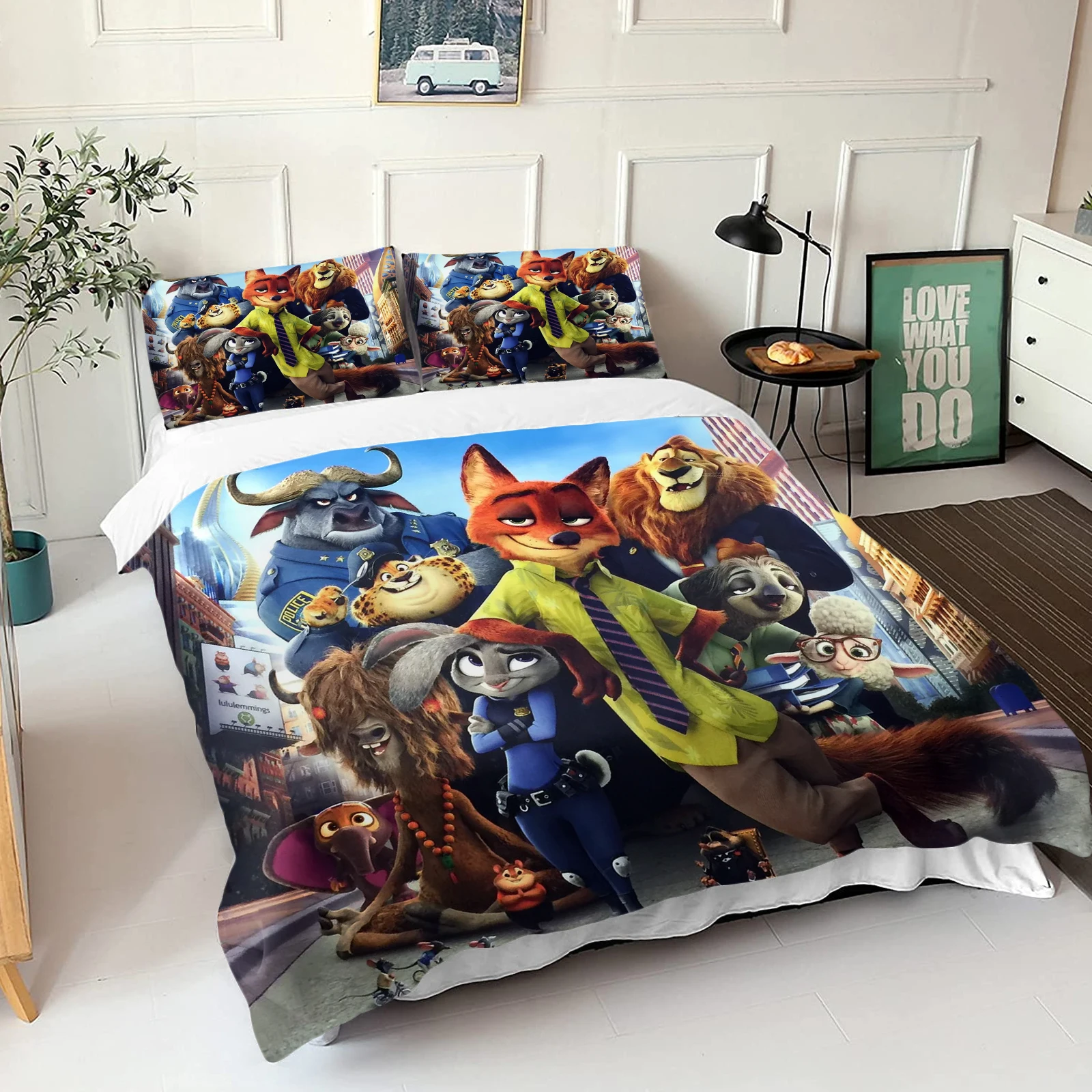 

Zootopia Judy NickDuvet Cover Set Comforter Bedding 3d Children'S Bedding Set 3-Piece 1 Quilt Cover King Size