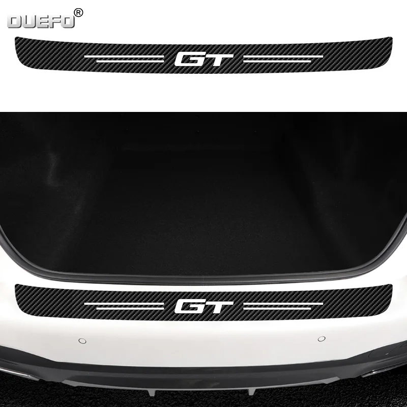 

Car Rear Bumper Decoration Waterproof Decal Trunk Plate Carbon Fiber Sticker For BMW GT 3 5 6 Series F34 F07 E63