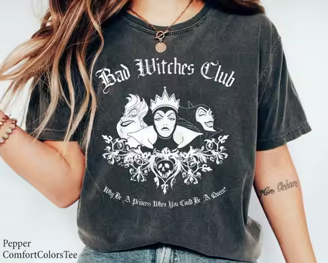 Villains Bad Witches Club Group Shot Graphic Shirt Disney Shirt Funny Gift Ideas Men Women