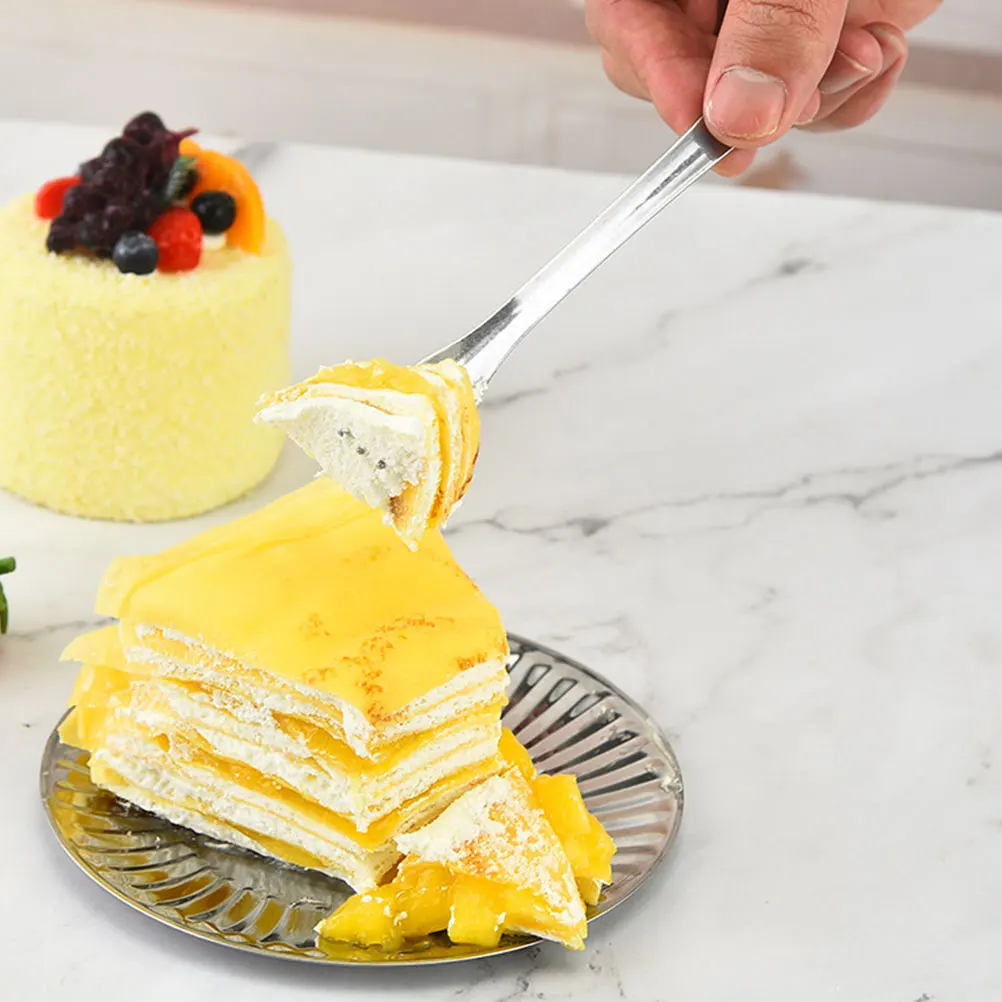 

Reusable Cake Server Fork Plate Set Stainless Steel Easy Clean Silverware Birthday Party Banquet Family Gathering Utensils
