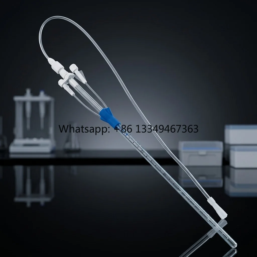3 Channels Thoracic Drainage Catheter 16F 20F 24F 28F Chest Tube with Trocar
