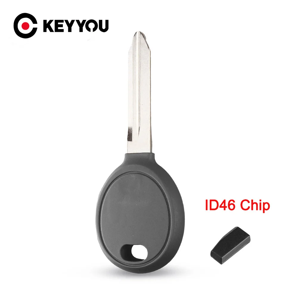 

KEYYOU Transponder With ID46 Chip For Dodge Chrysler Jeep Wrangler 1998 1999 2001 2002 2003 2004 2005 2006 Car Key Shell Case