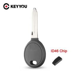 KEYYOU Transponder With ID46 Chip For Dodge Chrysler Jeep Wrangler 1998 1999 2001 2002 2003 2004 2005 2006 Car Key Shell Case