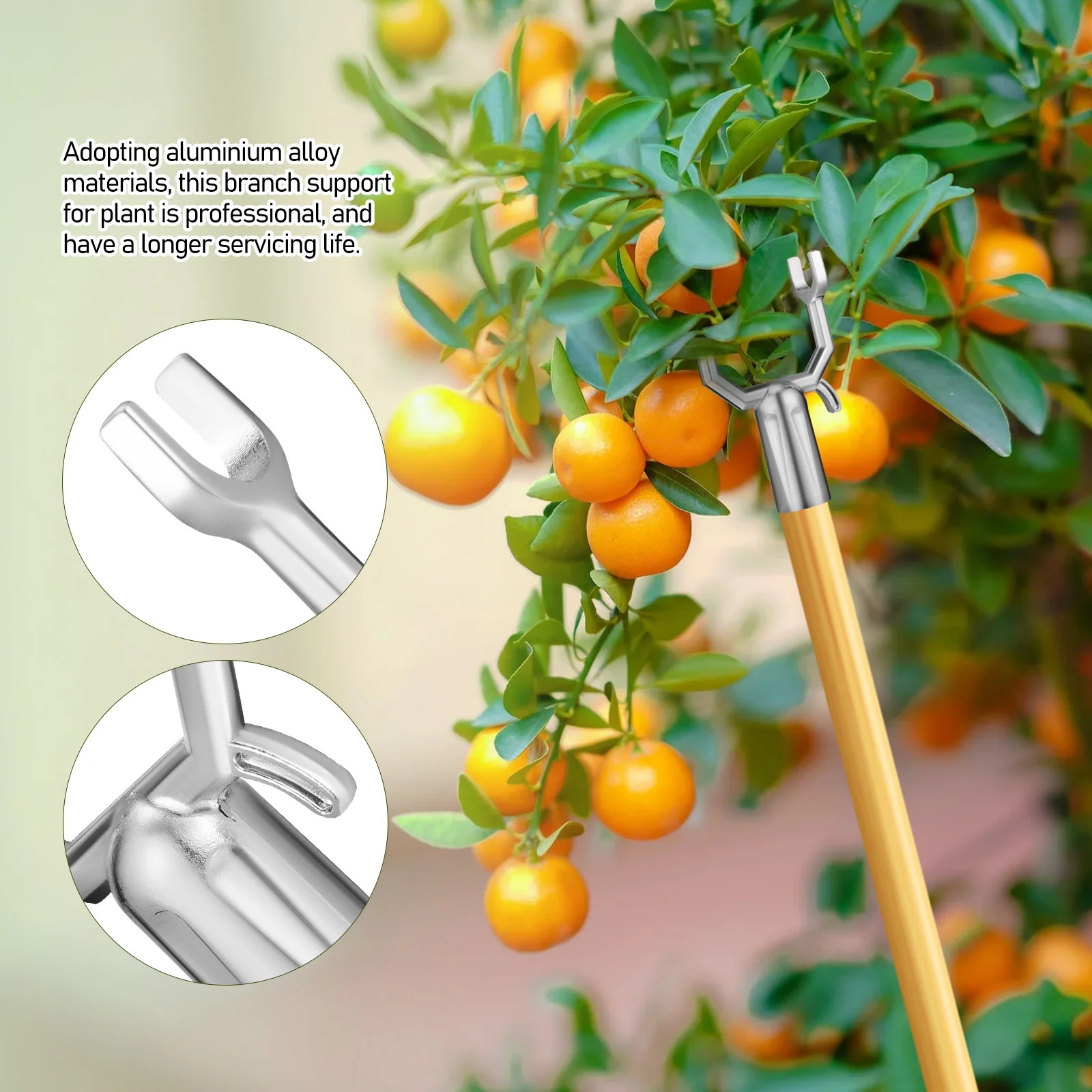 6 Pcs Plant Branch Support Tree Brace Straightening Kit Fruit Stakes Aluminum Alloy for Trees and Supports Young Leaning