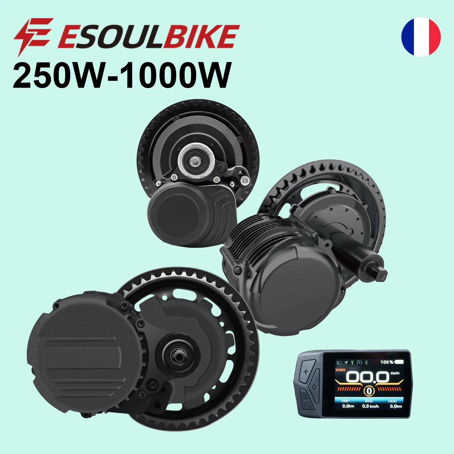 Moteur central Tongsheng TSDZ2B 36V 250W 350W TSDZ8 48V 750W TSDZ16 48V 1000W Kit de conversion de vélo électrique à moteur central