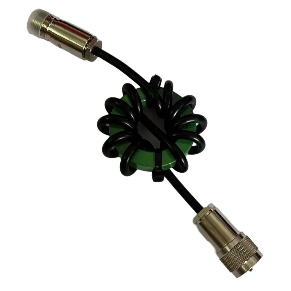 1pc HF Shortwave Choke Balun 1：1 Nickel Zinc Ferrite Core 1.8-50MHz High Power FT8 For 1.8-50MHz Shortwave Communications