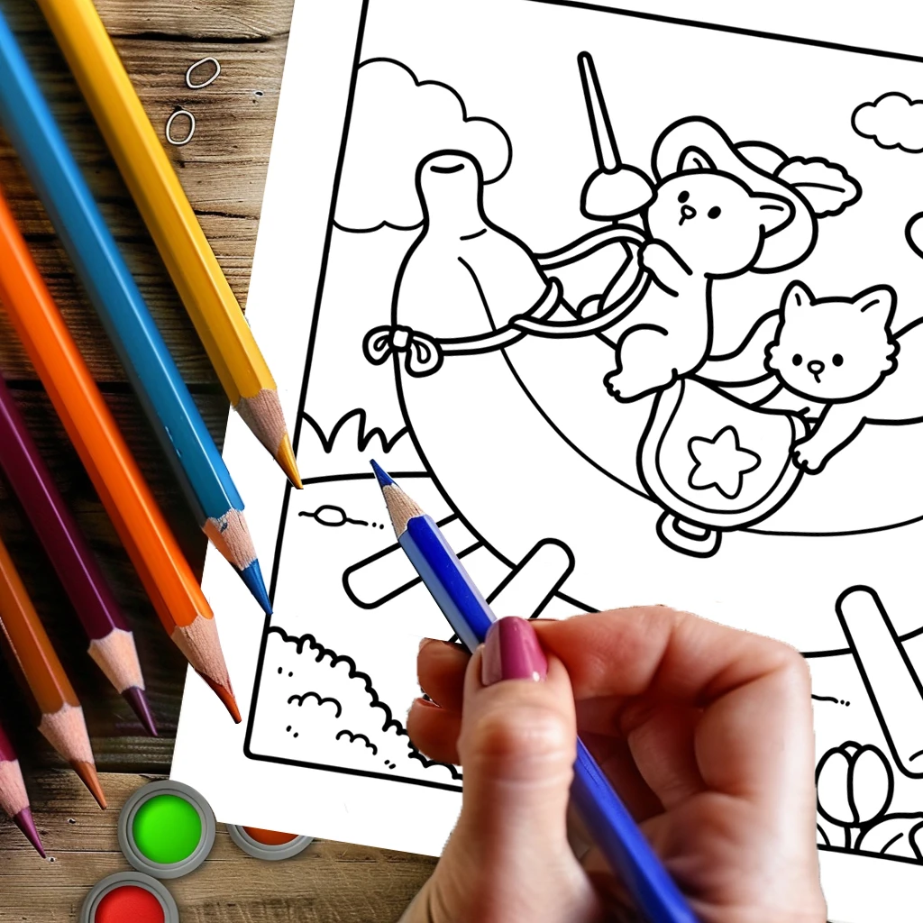 28 صفحة كتاب تلوين كتي للحيوانات الأليفة للبالغين |   كتاب التلوين، لوازم الرسم لعيد الميلاد وعيد الشكر