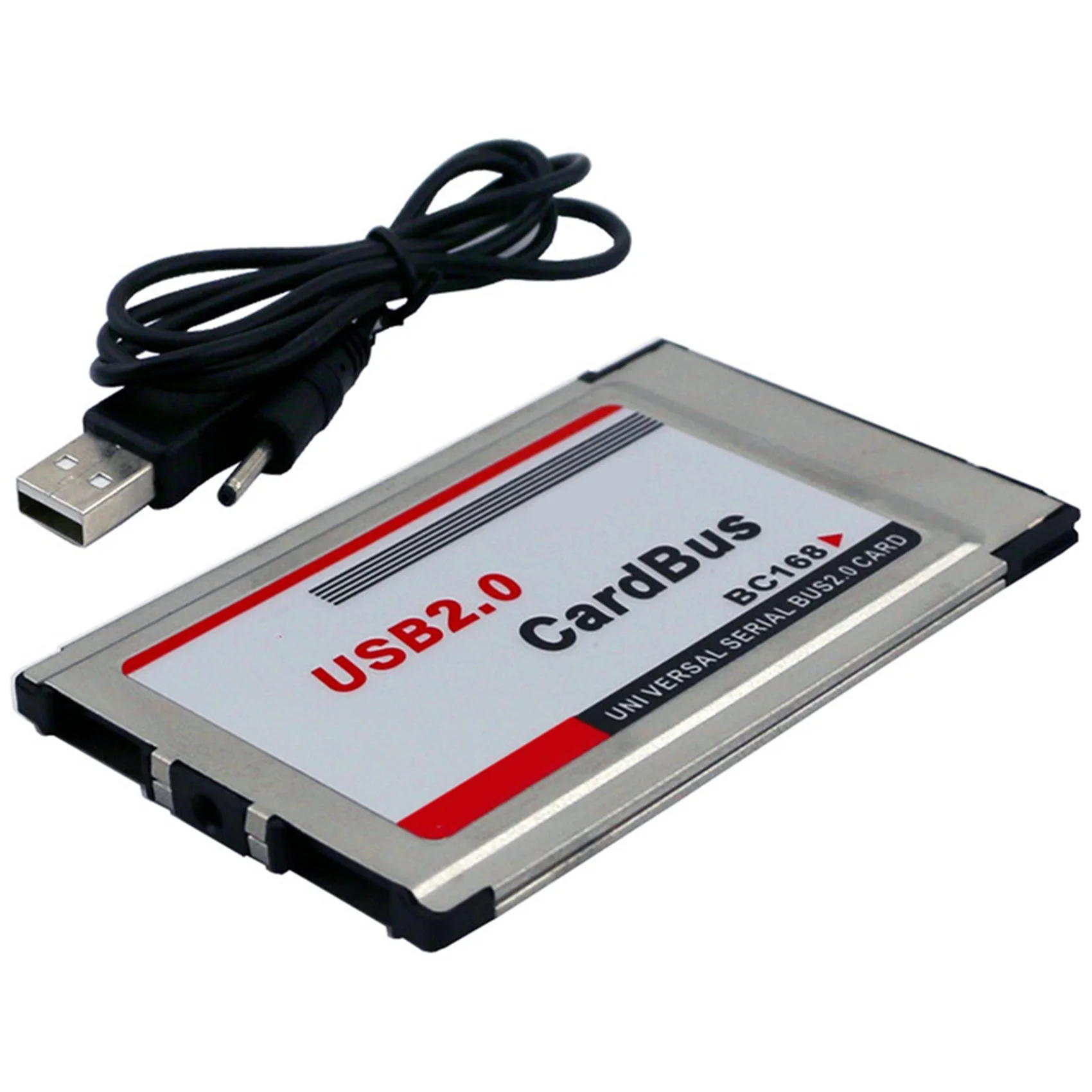 QWE-2X PCMCIA To USB 2.0 Cardbus Dual 2 Port 480M Card Adapter For Laptop PC Computer