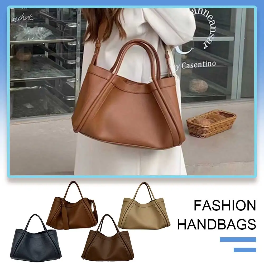 Leather Tote Bag and Pouch Women Large Capacity Fashion Hobo Bag Casual Crossbody Bag Clutch Bag Shopper Bag