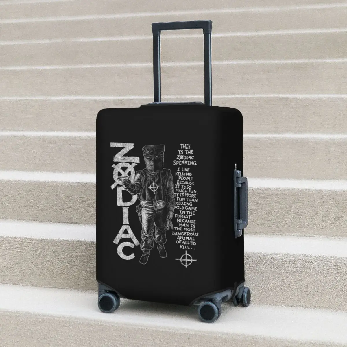 

Zodiac,David Fincher,Crime,Serial Killer Suitcase Cover Protection Elastic Trip Luggage Protector Covers for 18-32 Inch