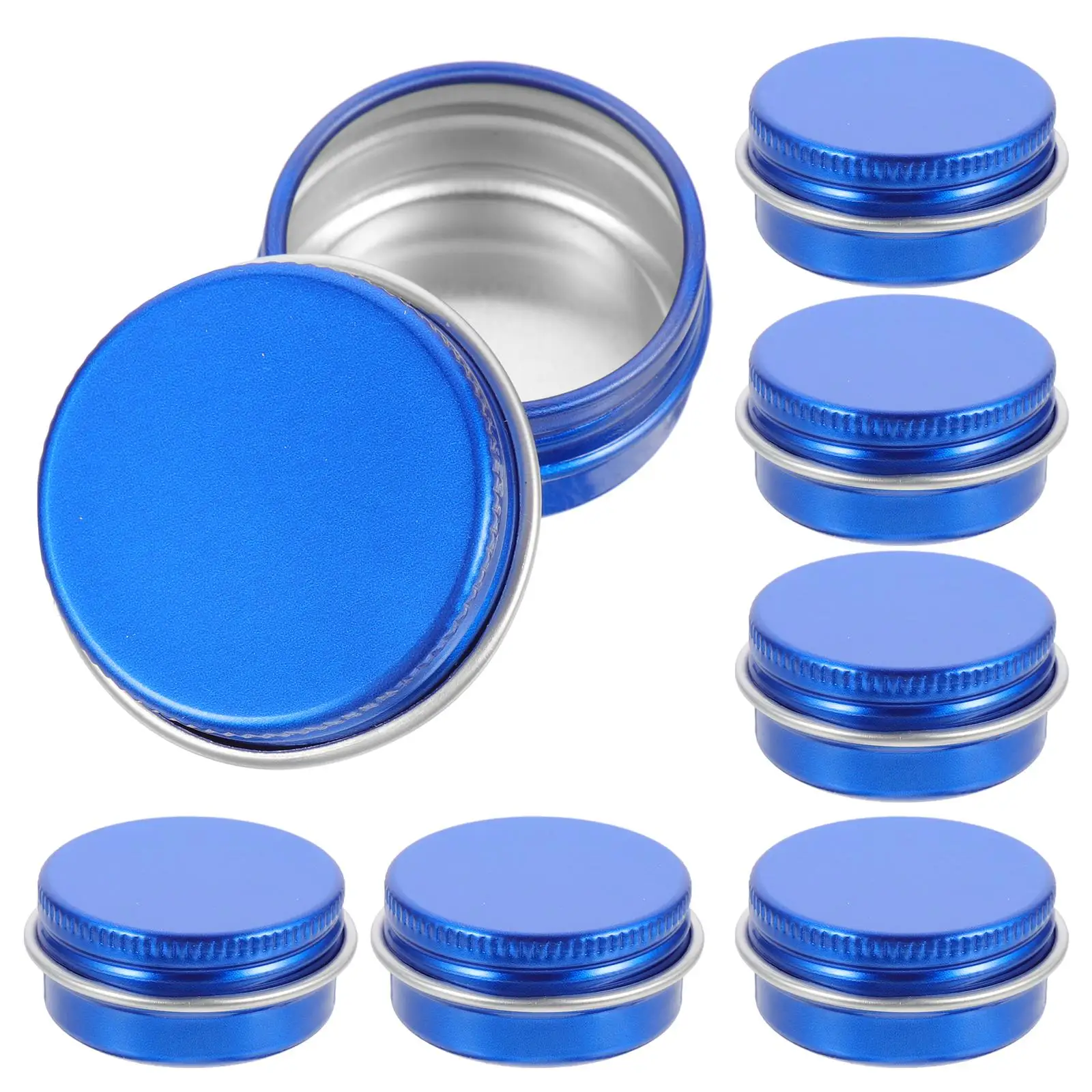 

10 Pcs Storage Jar Face Cream Containers with Lids Case Tank Practical Tins Aluminum