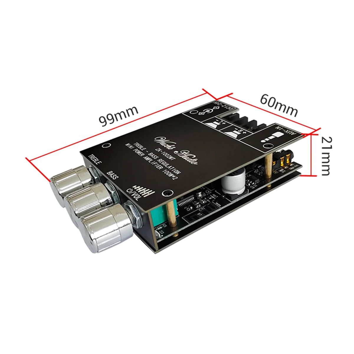 

X62A_ZK-1002MT Bluetooth 5.0 Power Amp Board 100W Channel Amp Board Kit