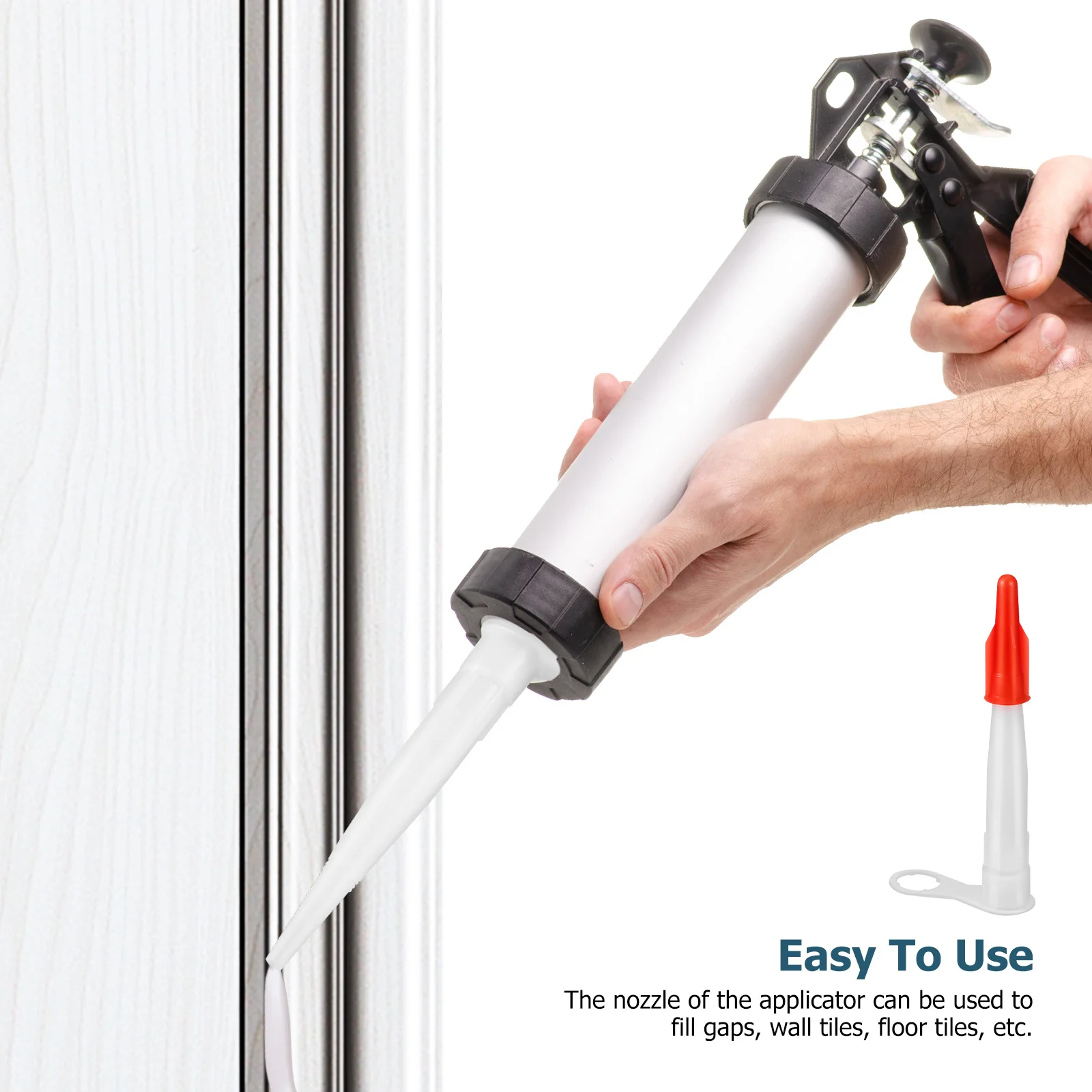 20 Buah Ujung Nosel Caulk Pengganti Kualitas Premium untuk Mesin Caulking Alat Ekstensi Mudah Dipasang untuk Konstruksi Rumah
