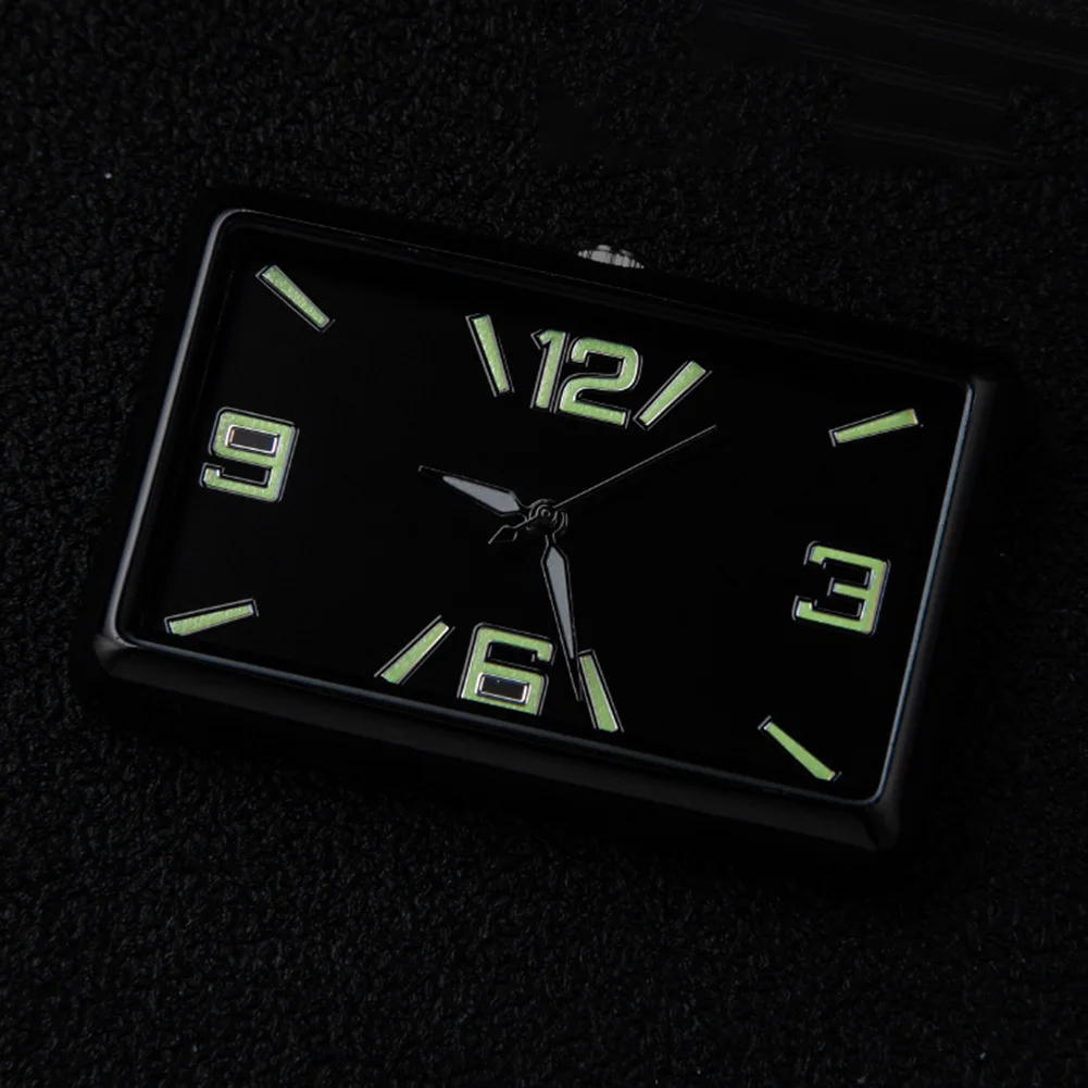 Auto stick-on relógio acessórios do carro relógio interior do carro cronometragem precisa botão embutido bateria tamanho compacto